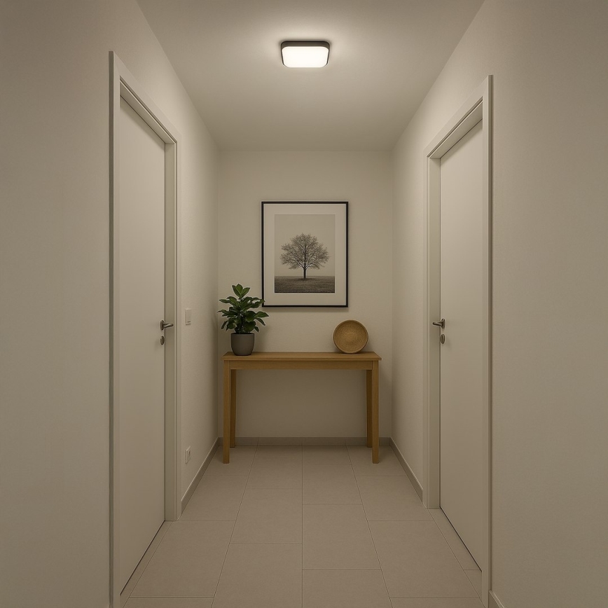 LED φωτιστικό οροφής NEMO LED/11W/230V 26x26 cm μαύρο