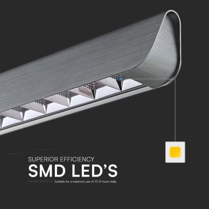 Φωτιστικό LED με καλώδιο LED/36W/230V 3000/4000/6400K ανθρακί
