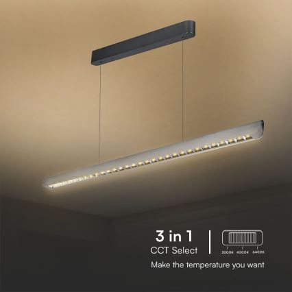Φωτιστικό LED με καλώδιο LED/36W/230V 3000/4000/6400K ανθρακί