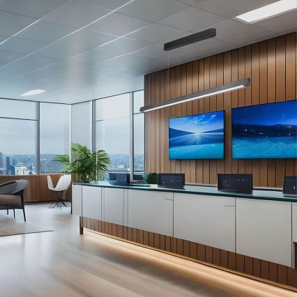 Φωτιστικό LED με καλώδιο LED/36W/230V 3000/4000/6400K ανθρακί