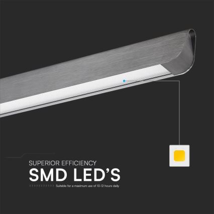 Φωτιστικό LED με καλώδιο LED/36W/230V 3000/4000/6400K ανθρακί