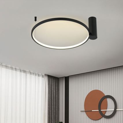 LED φωτιστικό οροφής RING S LED/34W/230V 3000/4000/6000K διάμ. 60 cm μαύρο