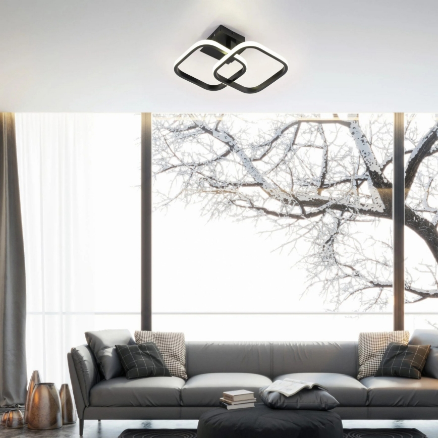 LED φωτιστικό οροφής ROBERT LED/25W/230V 25x38 cm μαύρο