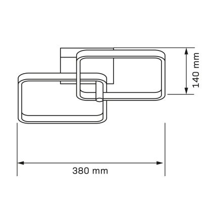 LED φωτιστικό οροφής ROBERT LED/25W/230V 25x38 cm μαύρο