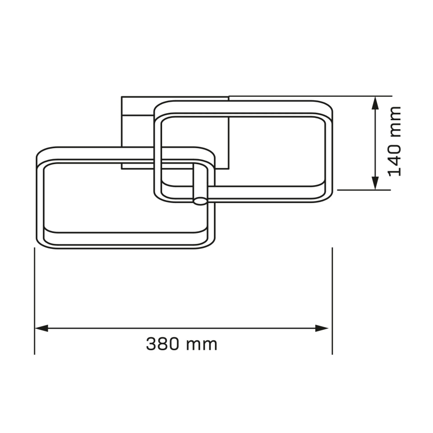 LED φωτιστικό οροφής ROBERT LED/25W/230V 25x38 cm μαύρο