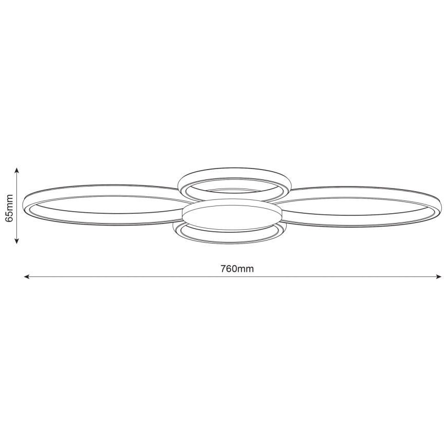 LED φωτιστικό οροφής SABINA LED/38W/230V, από ξύλο καουτσούκ