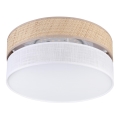 LED φωτιστικό οροφής SIRJA BOHO LED/20W/230V 4000K διάμ. 35 cm μπεζ/λευκό