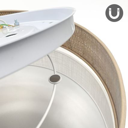 Φωτιστικό οροφής LED SIRJA BOHO LED/36W/230V 4000K διάμ. 45 cm μπεζ/λευκό