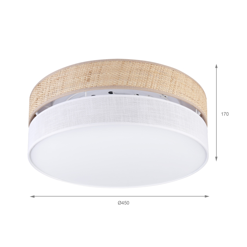 Φωτιστικό οροφής LED SIRJA BOHO LED/36W/230V 4000K διάμ. 45 cm μπεζ/λευκό
