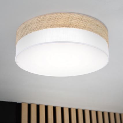 Φωτιστικό οροφής LED SIRJA BOHO LED/36W/230V 4000K διάμ. 45 cm μπεζ/λευκό