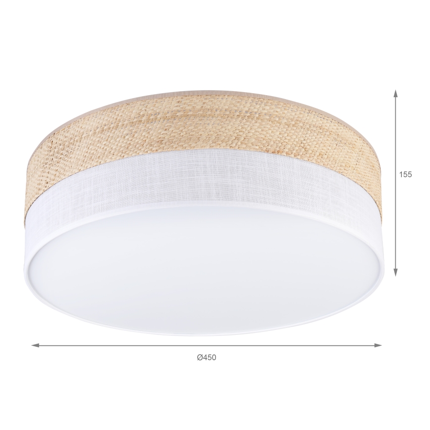 Φωτιστικό οροφής LED SIRJA BOHO LED/36W/230V 4000K διάμ. 45 cm μπεζ/λευκό