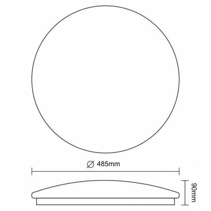 Ρυθμιζόμενο LED φωτιστικό οροφής STAR LED/48W/230V 3000-6500K + τηλεχειριστήριο