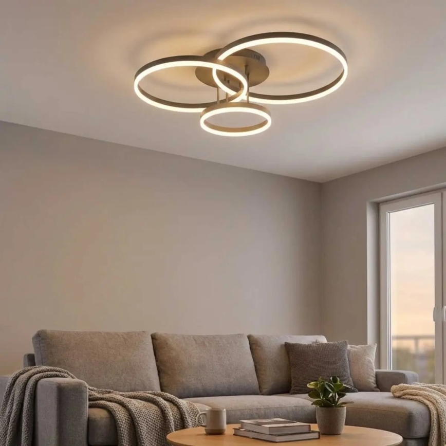 LED φωτιστικό οροφής VAASA LED/58W/230V 3000K, μαύρο