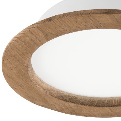 LED φωτιστικό οροφής WOODY SPOT LED/16,5W/230V 4000K καρυδιά Ø 18,5 εκ.