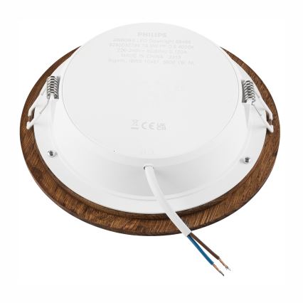 LED Εντοιχιζόμενο φωτιστικό WOODY SPOT LED/16,5W/230V 4000K κερασιά Ø 18,5 εκ.