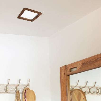 LED Εντοιχιζόμενο φωτιστικό WOODY SPOT LED/17W/230V 3000K κερασιά 18,5x18,5 εκ.