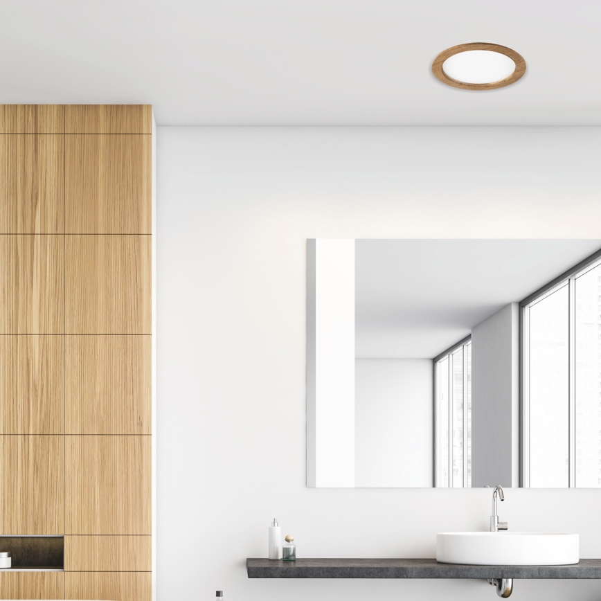 LED Εντοιχιζόμενο φωτιστικό WOODY SPOT LED/23,5W/230V 4000K καρυδιά ? 23,5 εκ.