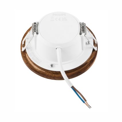 LED Ενσωματωμένο φωτιστικό WOODY SPOT LED/5,5W/230V 4000K κερασιά Ø 10 εκ.