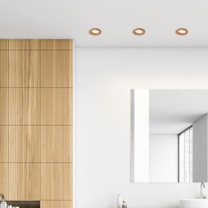 LED φωτιστικό οροφής WOODY SPOT LED/5,5W/230V 4000K δρυς ? 10 εκ.