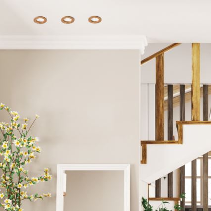 LED φωτιστικό οροφής WOODY SPOT LED/5,5W/230V 4000K δρυς ? 10 εκ.