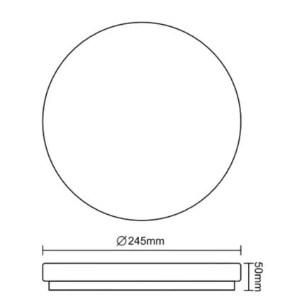 LED φωτιστικό οροφής για μπάνιο OPAL LED/12W/230V, διάμ. 24,5 cm, IP44, λευκό