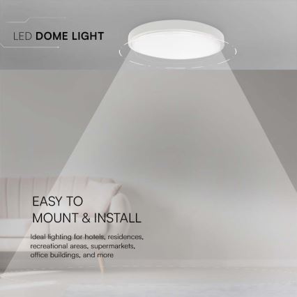 LED Φωτιστικό οροφής μπάνιου LED/18W/230V 3000K IP44 pr. 25 cm λευκό