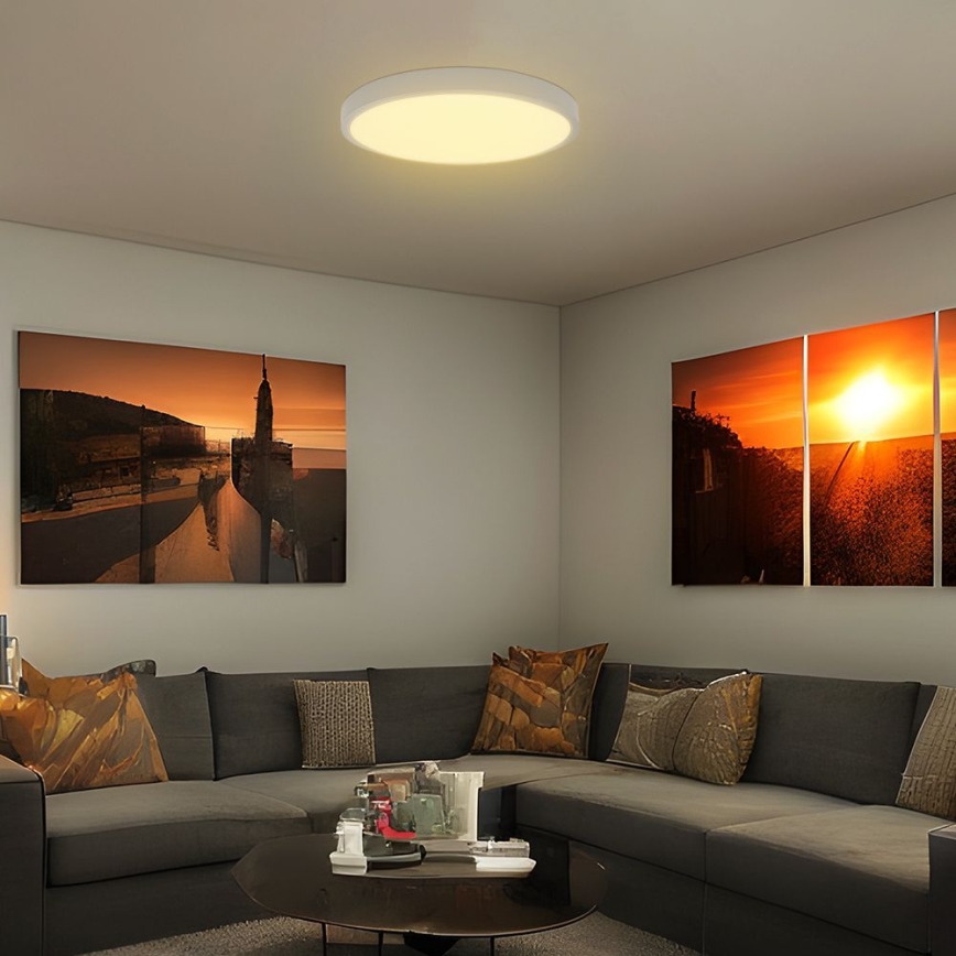 LED Οροφιαίο φωτιστικό μπάνιου με αισθητήρα SAMSUNG CHIP LED/18W/230V IP44 3000K διάμ. 29 εκ. λευκό + τηλεχειριστήριο