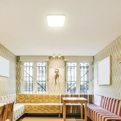 LED Οροφιαίο φωτιστικό μπάνιου με αισθητήρα SAMSUNG CHIP LED/36W/230V IP44 4000K 42x42 cm λευκό + τηλεχειριστήριο