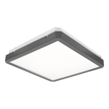 LED φωτιστικό οροφής με αισθητήρα κίνησης και λυκόφωτος RAVA LED/38W/230V 4000K 41x41 cm ανθρακί