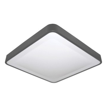 LED φωτιστικό οροφής με αισθητήρα κίνησης και σούρουπου WILTON LED/24W/230V 4000K 33x33 cm ανθρακί
