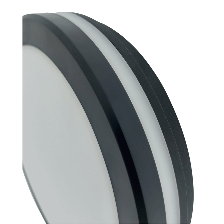 LED φωτιστικό οροφής για μπάνιο με αισθητήρα κίνησης LED/20W/230V 3000/4000/6500K Ø 23 cm IP54 ανθρακί