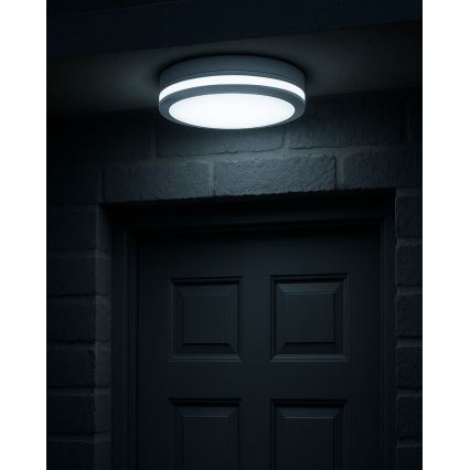LED φωτιστικό οροφής μπάνιου με αισθητήρα κίνησης LED/20W/230V 3000/4000/6500K Ø 23 cm IP54 λευκό
