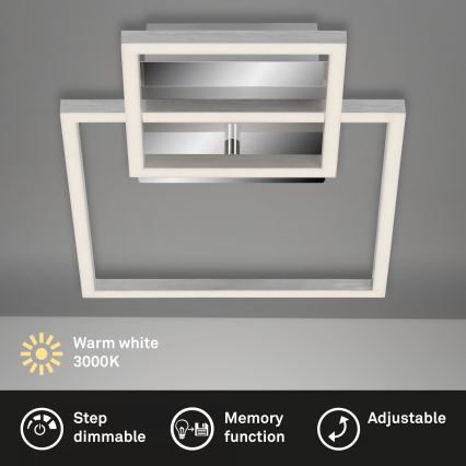 LED φωτιστικό οροφής με ρύθμιση φωτεινότητας LED/12W/230V 3000K ματ χρώμιο