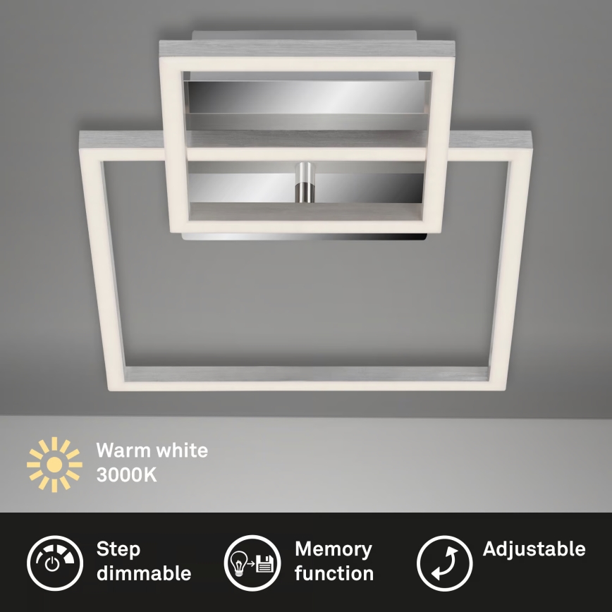 LED φωτιστικό οροφής με ρύθμιση φωτεινότητας LED/12W/230V 3000K ματ χρώμιο