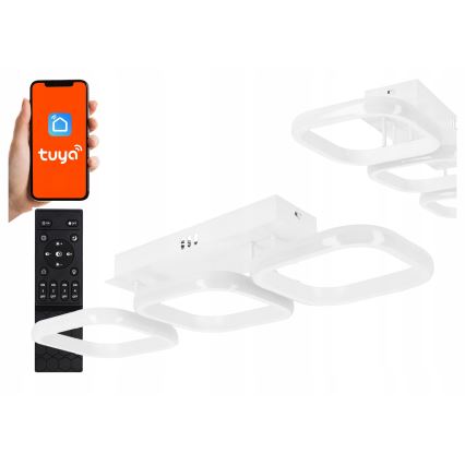 Ρυθμιζόμενο LED φωτιστικό οροφής LED/33W/230V 3000-6500K λευκό Wi-Fi Tuya + τηλεχειριστήριο