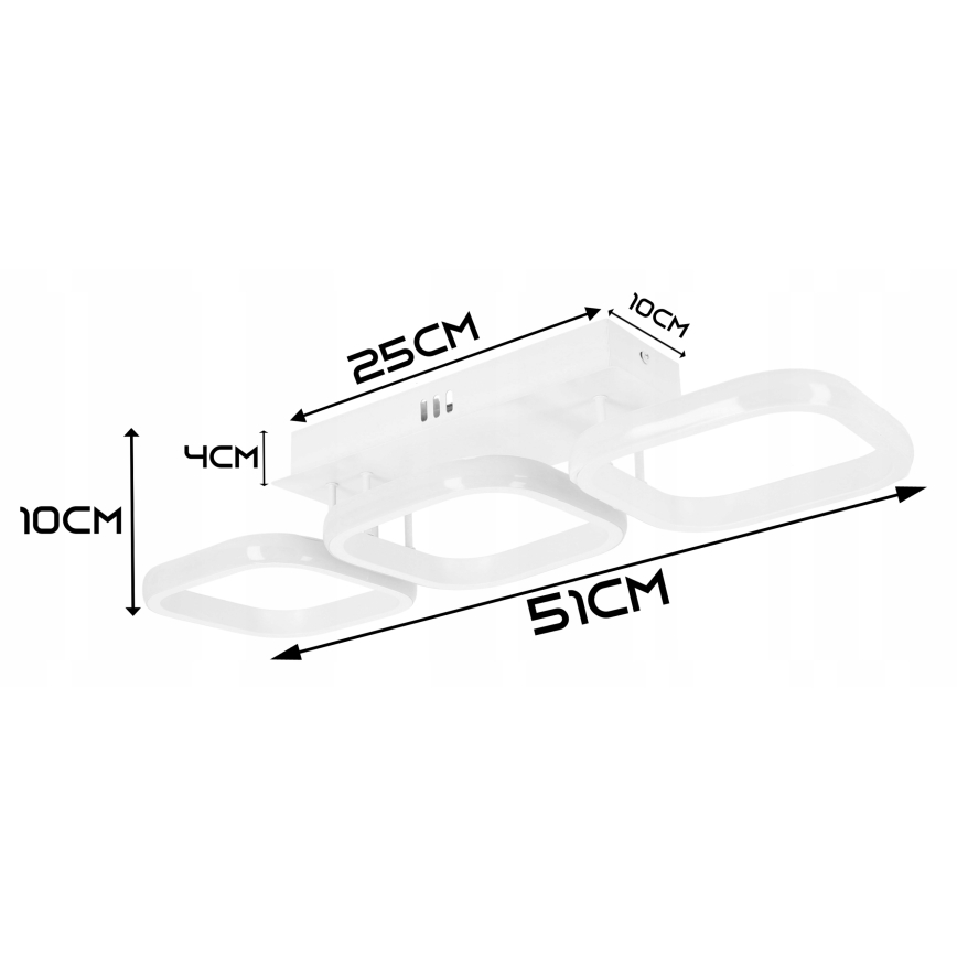 Ρυθμιζόμενο LED φωτιστικό οροφής LED/33W/230V 3000-6500K λευκό Wi-Fi Tuya + τηλεχειριστήριο