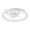 LED Φωτιστικό οροφής dimmable με ανεμιστήρα FARGO LED/37W/230V λευκό + τηλεχειριστήριο