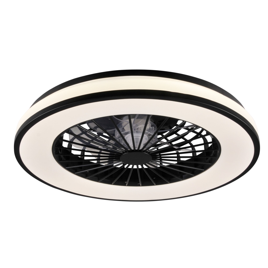 LED Φωτιστικό οροφής dimmable με ανεμιστήρα LED/48W/230V 3000-6500K μαύρο + τηλεχειριστήριο