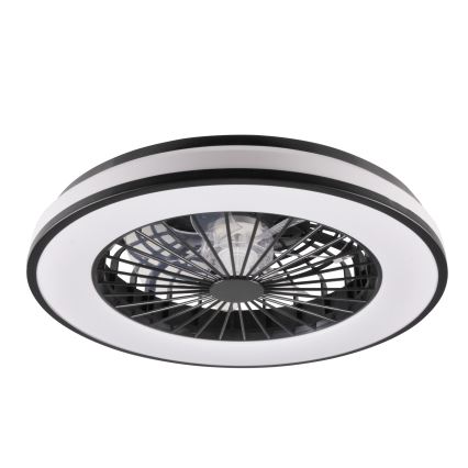 LED Φωτιστικό οροφής dimmable με ανεμιστήρα LED/48W/230V 3000-6500K μαύρο + τηλεχειριστήριο