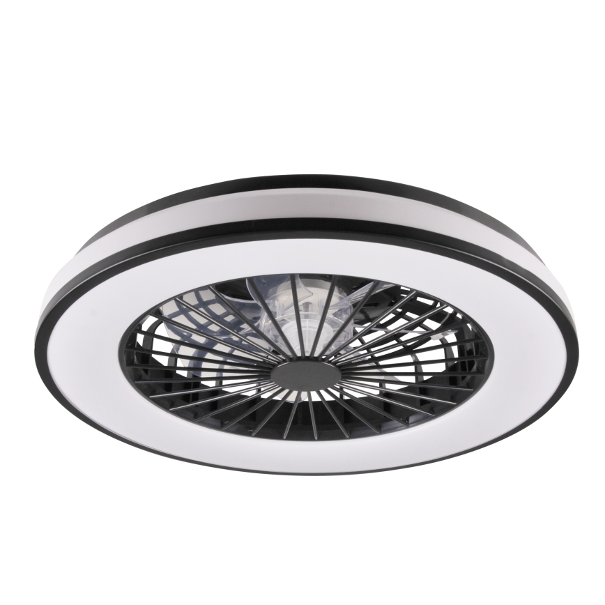 LED Φωτιστικό οροφής dimmable με ανεμιστήρα LED/48W/230V 3000-6500K μαύρο + τηλεχειριστήριο