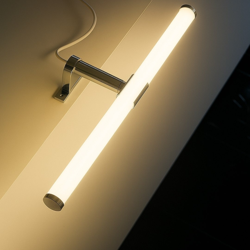 LED φωτισμός καθρέφτη μπάνιου 2-σε-1 APA LED/6W/230V 40 cm IP44 γυαλιστερό χρώμιο