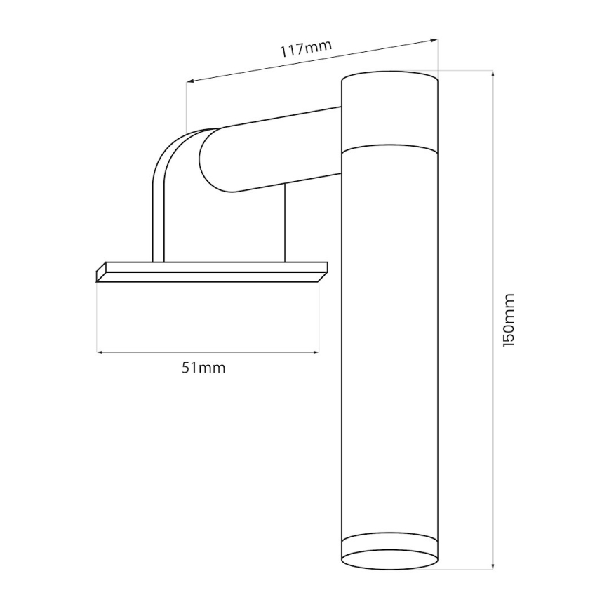 LED φωτισμός καθρέφτη μπάνιου APA MINI LED/4W/230V IP44 γυαλιστερό χρώμιο