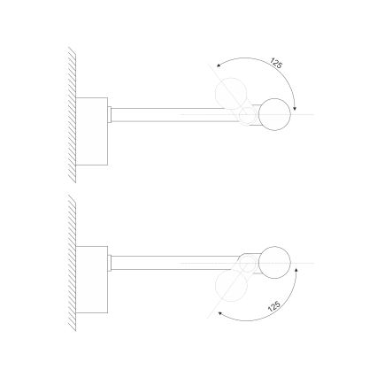 LED φωτισμός καθρέφτη μπάνιου MIRROR LED/6W/230V 4000K IP44 40 cm μαύρο