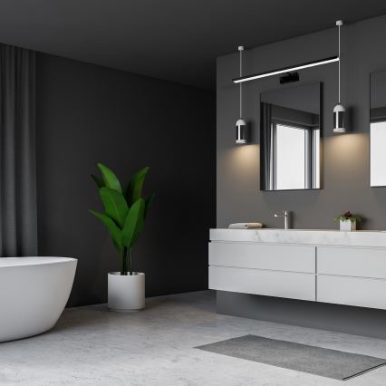 LED φωτισμός καθρέφτη μπάνιου SHINE BLACK LED/15W/230V 80 cm IP44 μαύρο