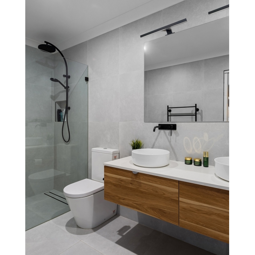 LED Φωτισμός μπάνιου για καθρέφτη LED/5W/230V 4000K 30 εκ. IP44 μαύρο