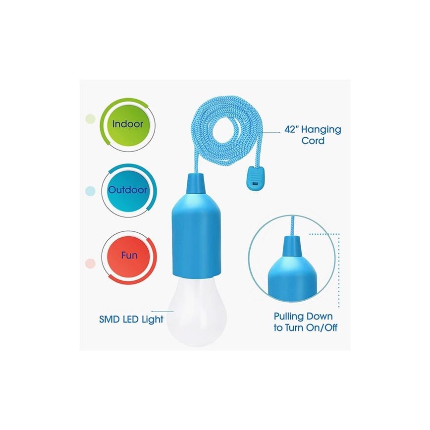 LED Φορητή λάμπα LED/1W/3xAAA πράσινο