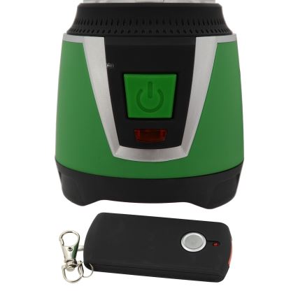 LED Φορητό φανάρι LED/3xLR20 IP44 μαύρο/πράσινο + τηλεχειριστήριο