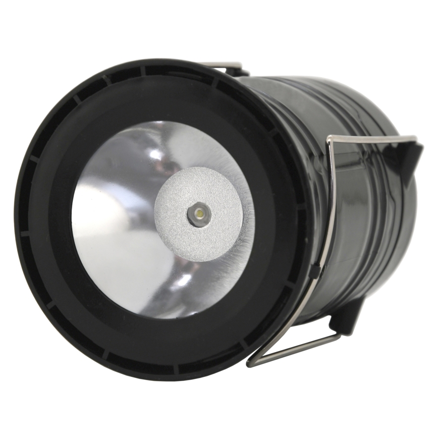 LED Φορητό ηλιακό φανάρι LED/1200mAh μαύρο