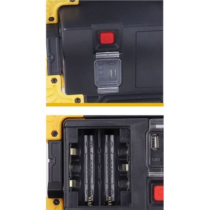 LED Φορτιστής Προβολέας LED/10W/4000 mAh 3xAA