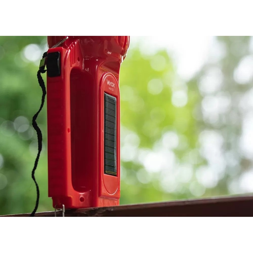 LED Φορτιζόμενος ηλιακός φακός LED/7W/230V 400 lm 3200 mAh